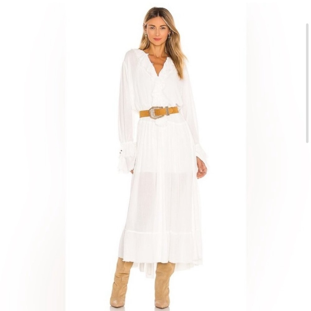 NWT Free People Ivory Sweet Darlin' Long Sleeve Maxi Dress X-Small